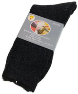 1 Pair Merino Wool Blend Work Socks - Black (Heavy Duty Warm Winter Thermal Socks)