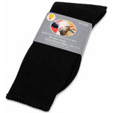 1 Pair Merino Wool Blend Work Socks - Black (Heavy Duty Warm Winter Thermal Socks)