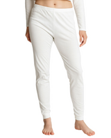 2pc Womens Merino Wool Blend Thermal Set - Beige (Base Layer V-Neck Top & Leggings Pants)