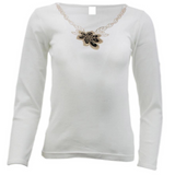 2pc Womens Merino Wool Blend Thermal Set - Beige (Base Layer V-Neck Top & Leggings Pants)
