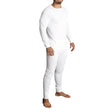 2pcs Mens Merino Wool Blend Thermal Set - Beige (Long Sleeve Top & Long Johns Underwear)