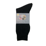 6 Pairs Merino Wool Blend Work Socks Bulk Pack - Black (Heavy Duty Warm Winter Thermal Socks)