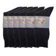 6 Pairs Merino Wool Blend Work Socks Bulk Pack - Charcoal (Heavy Duty Warm Winter Thermal Socks)