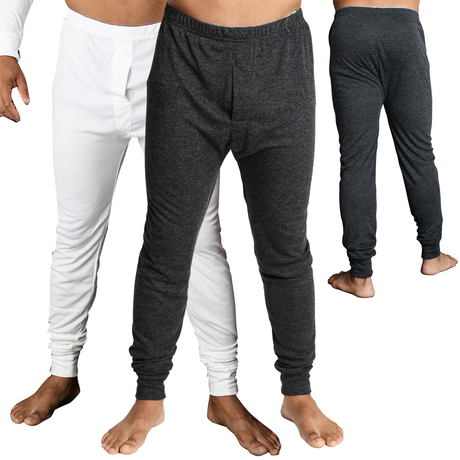 Mens Merino Wool Blend Long John Thermal Pants Underwear Thermals Warm Winter - Beige