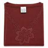 Womens Merino Wool Blend Thermal V Neck Long Sleeve Top - Burgundy (Spencer Base Layer)