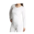 Womens Merino Wool Blend Thermal Long Sleeve Top - Beige (Spencer Base Layer)