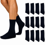 12 Pairs Merino Wool Loose Top Thermal Socks Bulk Pack - Navy (Diabetic Circulation)