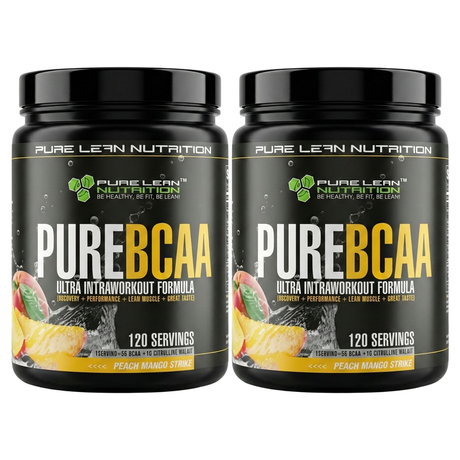 1680g Pure Lean Nutrition BCAA Intra-Workout Powder Bulk - Peach Mango (Branched Chain Amino Acids Recovery)