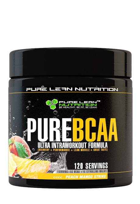 Pure BCAA Intra Workout 120 Serves Branch Chain Amino Acids Recovery in Peach Mango 