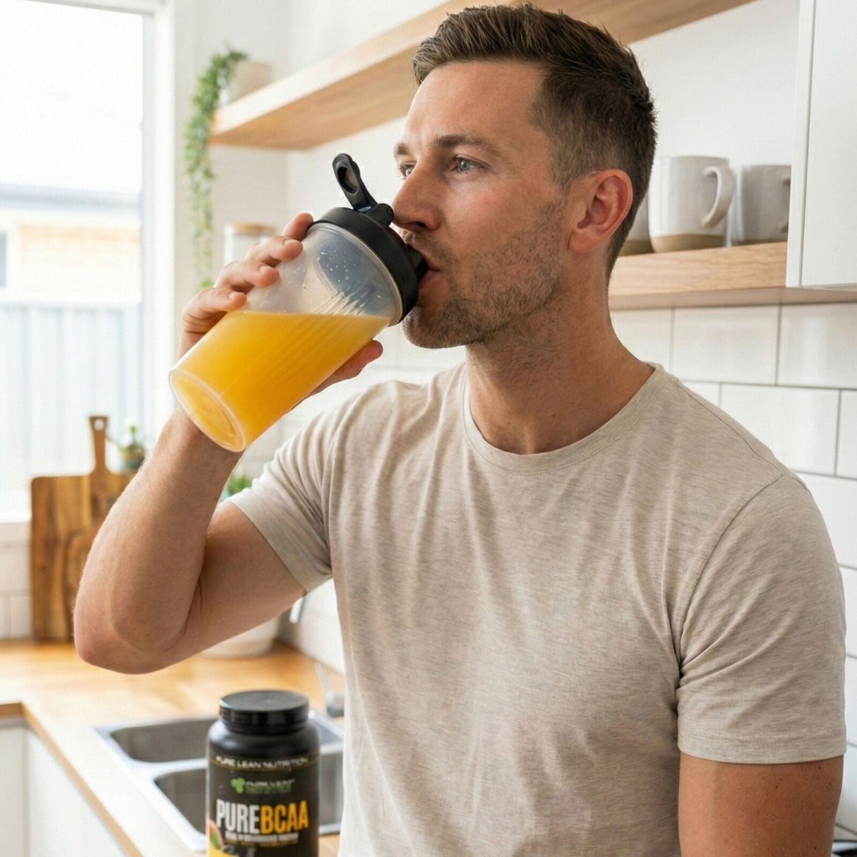 840g Pure BCAA Intra Workout 120 Serves Branch Chain Amino Acids Recovery in Peach Mango