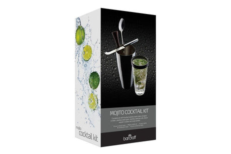 4 Piece Barcraft Mojito Cocktail Kit - Stainless Steel Drinks Maker