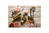 5 Piece Barcraft Brass Hammered Cocktail Bar Tool Set - Stainless Steel Drinks Maker