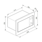 Belling BD28MBK 28 Litre Black Glass Built In Microwave Oven 900W