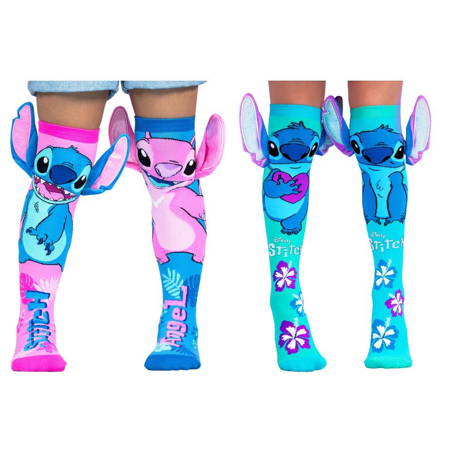 MADMIA 2-Pack Disney Lilo & Stitch Knee High Socks - Kids & Adults Ages 6-99