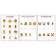 3-Pack Ancient History Educational Posters Set - A4 Matte Laminated Prints (210x297mm)
