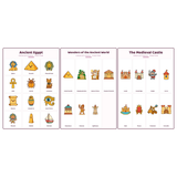 3-Pack Ancient History Educational Posters Set - A4 Matte Laminated Prints (210x297mm)