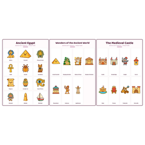 3-Pack Ancient History Educational Posters Set - A4 Matte Laminated Prints (210x297mm)