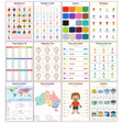 12-Pack Primary Classroom Educational Posters Set - A4 Matte Laminated Prints (210x297mm)