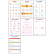 7-Pack Shapes, Angles & Geometry Educational Posters Set - A4 Matte Laminated Prints (210x297mm)