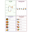 4-Pack Healthy Habits Educational Posters Set - A4 Matte Laminated Prints (210x297mm)