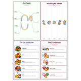 4-Pack Healthy Habits Educational Posters Set - A4 Matte Laminated Prints (210x297mm)