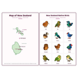 2-Pack New Zealand Educational Posters Set - A4 Matte Laminated Prints (210x297mm)