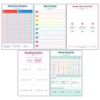 5-Pack Number Skills Educational Posters Set - A4 Matte Laminated Prints (210x297mm)
