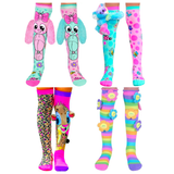 MADMIA 4-Pack Bunny Koala Cheetah & Daisy Knee High Socks - Toddlers Ages 3-5 (Crazy Sock Day)