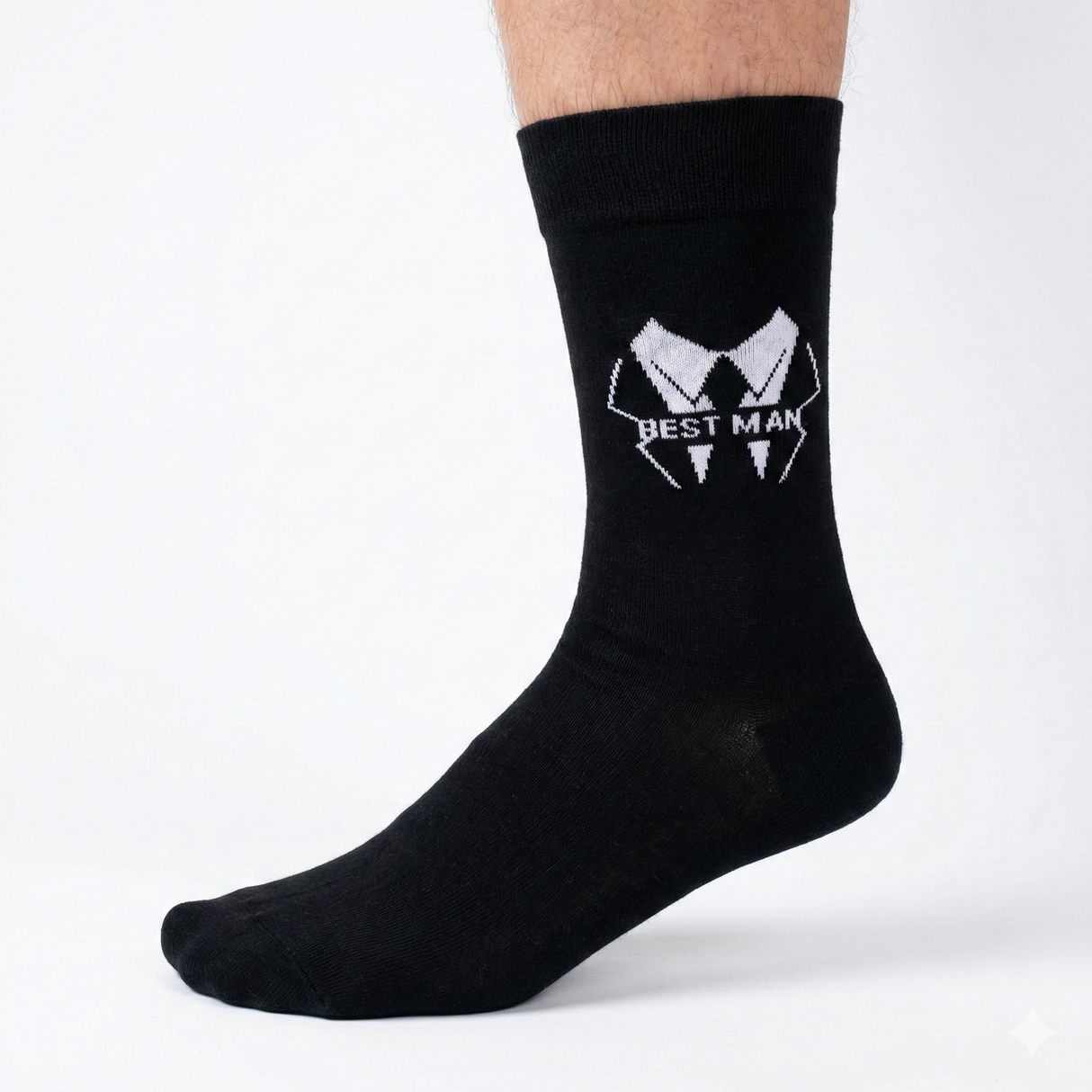 Formalaties Best Man Mens Luxury Bamboo Wedding Socks - Black (Size 7-11)