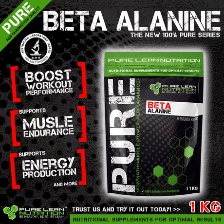 2KG Pure Lean Nutrition Beta Alanine Powder Bulk - Pre-Workout (Premium Grade Supplement)