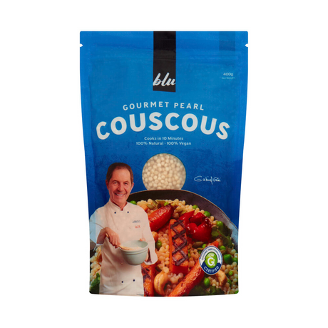 Blu Gourmet Pearl Couscous 400g - 100% Natural (Cooks in 10 Minutes)