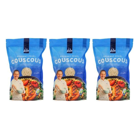 3x Blu Gourmet Pearl Couscous 1.2kg Pack - 100% Natural (Cooks in 10 Minutes)