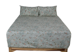 Ivy Bloom Pure Cotton Fitted Bed Sheet + Pillowcase Set
