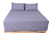 Hobart Mist Pure Cotton Fitted Bed Sheet + Pillowcase Set