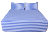 Coastal Bliss Pure Cotton Fitted Bed Sheet + Pillowcase Set