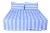 Hamptons Pure Cotton Fitted Bed Sheet + Pillowcase Set