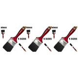 3x Biber Paint Brushes Pack - Professional Straight Painting Brush (Oil/Acrylic/Alkyd)