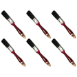 6x Biber Paint Brushes Bulk Pack - Professional Straight Painting Brush (Oil/Acrylic/Alkyd)