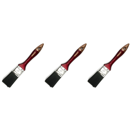 3x Biber Paint Brushes - Professional Straight Painting Brush (Oil/Acrylic/Alkyd) (Bulk Pack) - 1.5" (38.1mm)