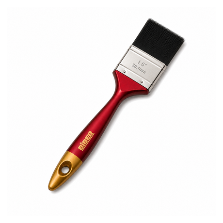 3x 1.5" Biber Paint Brush (38.1mm) Pack - Professional Straight Art Brush (Oil/Acrylic/Alkyd)