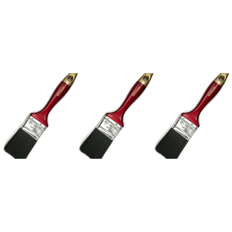 3x Biber Paint Brushes - Professional Straight Painting Brush (Oil/Acrylic/Alkyd) (Bulk Pack) - 2" (50mm)