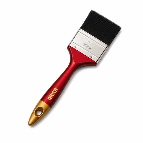 6x 2" Biber Paint Brush (50mm) Bulk Pack - Professional Straight Art Brush (Oil/Acrylic/Alkyd)