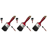 3x Biber Paint Brushes Pack - Professional Straight Painting Brush (Oil/Acrylic/Alkyd)
