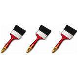 3x 3" Biber Paint Brush (75mm) Pack - Professional Straight Art Brush (Oil/Acrylic/Alkyd)