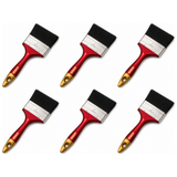 6x 3" Biber Paint Brush (75mm) Bulk Pack - Professional Straight Art Brush (Oil/Acrylic/Alkyd)