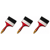 3x 4" Biber Paint Brush (100mm) Pack - Professional Straight Art Brush (Oil/Acrylic/Alkyd)
