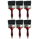 6x Biber Paint Brushes Bulk Pack - Professional Straight Painting Brush (Oil/Acrylic/Alkyd)