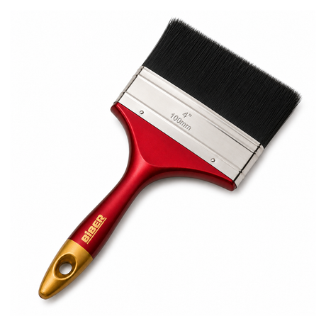 3x 4" Biber Paint Brush (100mm) Pack - Professional Straight Art Brush (Oil/Acrylic/Alkyd)