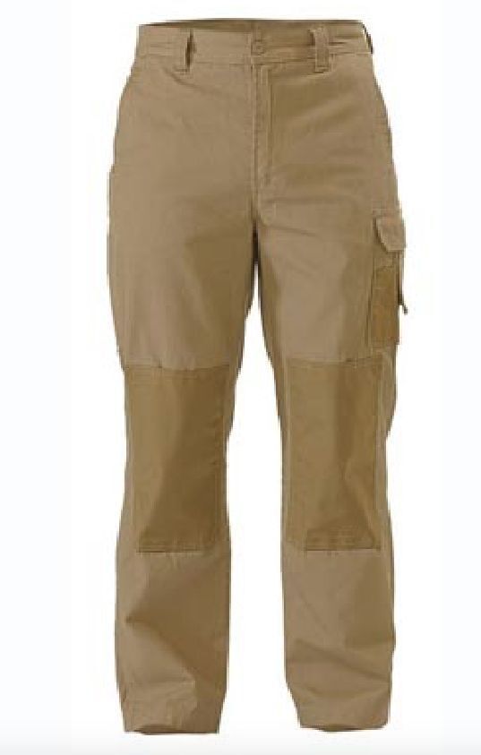 Bisley Razar Mens Cordura Utility Work Pants - Khaki (BPU6110 Cotton Trousers Workwear)
