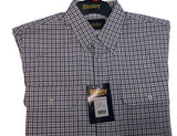 100% Cotton BISLEY LONG SLEEVE SHIRT Everyday Casual Business Work Check - BS7761_CWHT (WHT) - 2XL